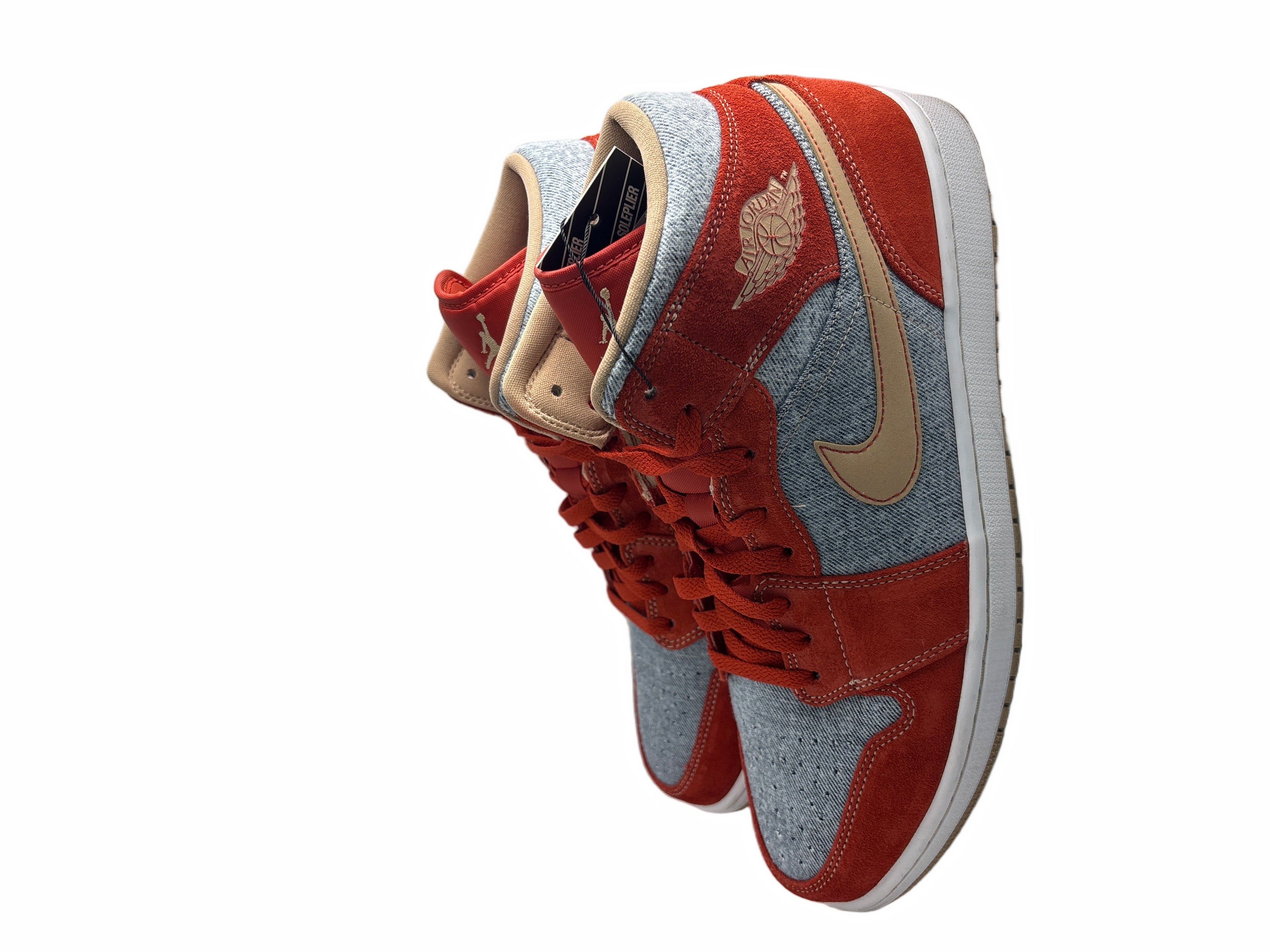 Jordan 1 Mid Denim Red