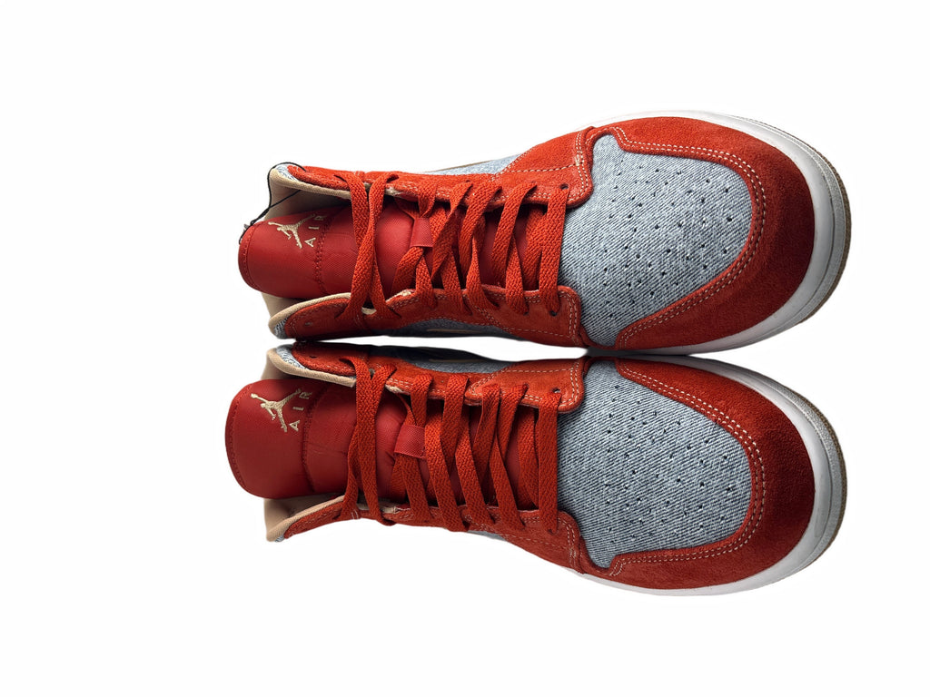 Jordan 1 Mid Denim Red
