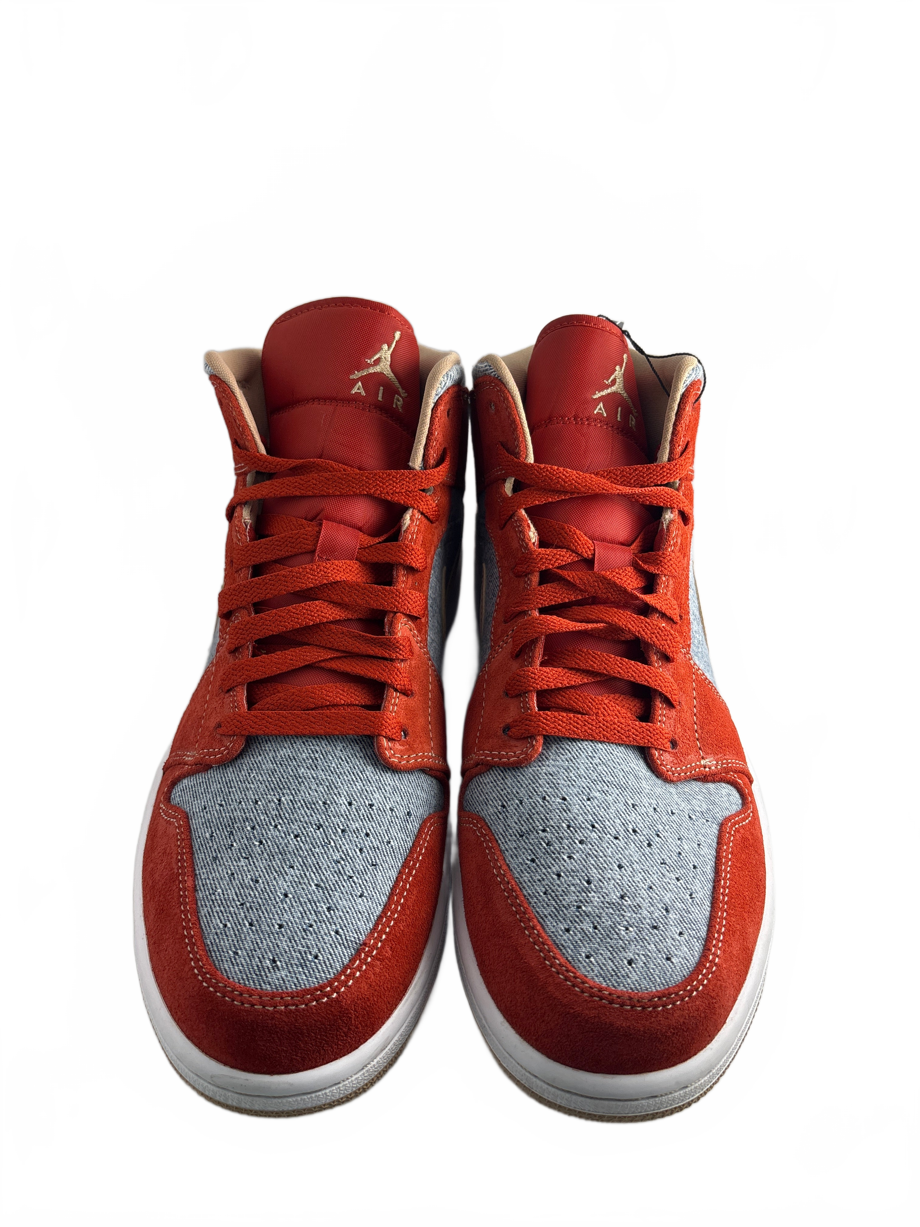 Jordan 1 Mid Denim Red