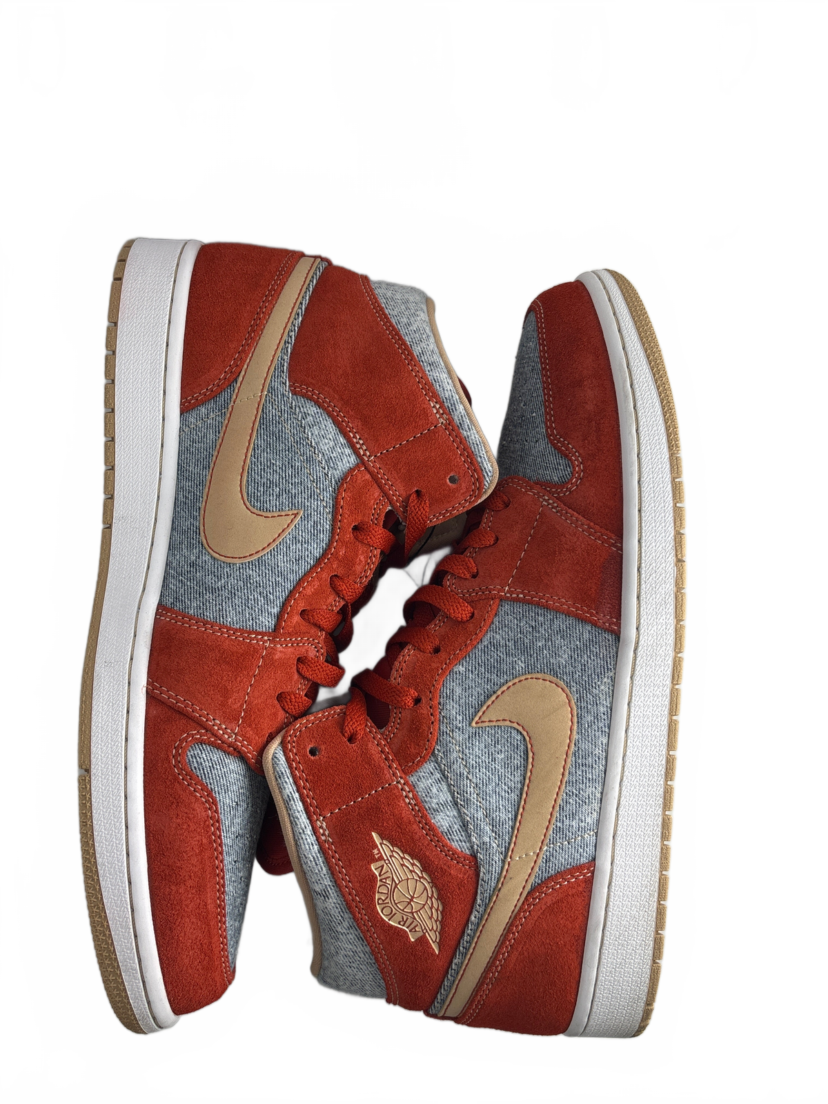Jordan 1 Mid Denim Red