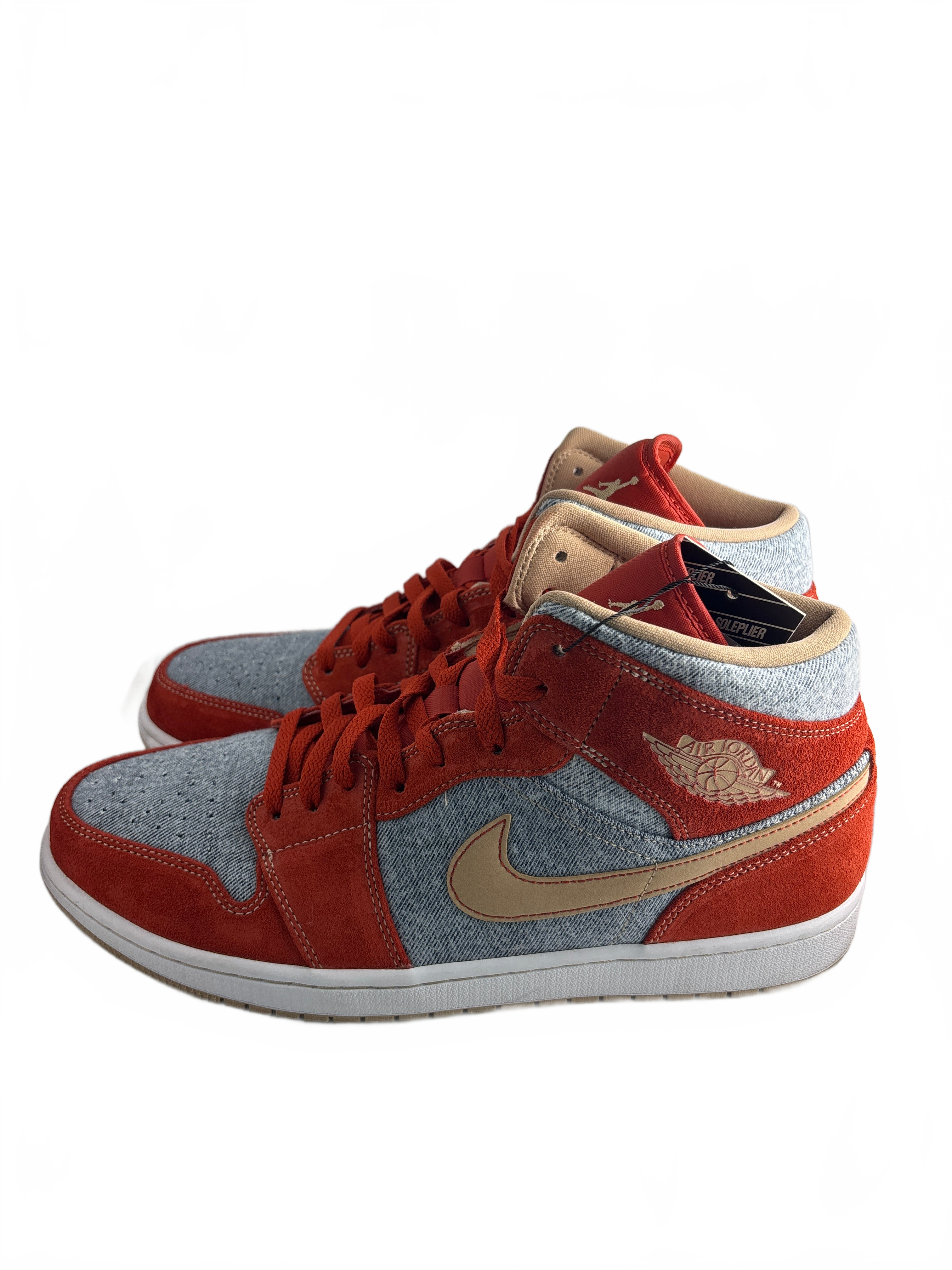 Jordan 1 Mid Denim Red